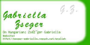gabriella zseger business card